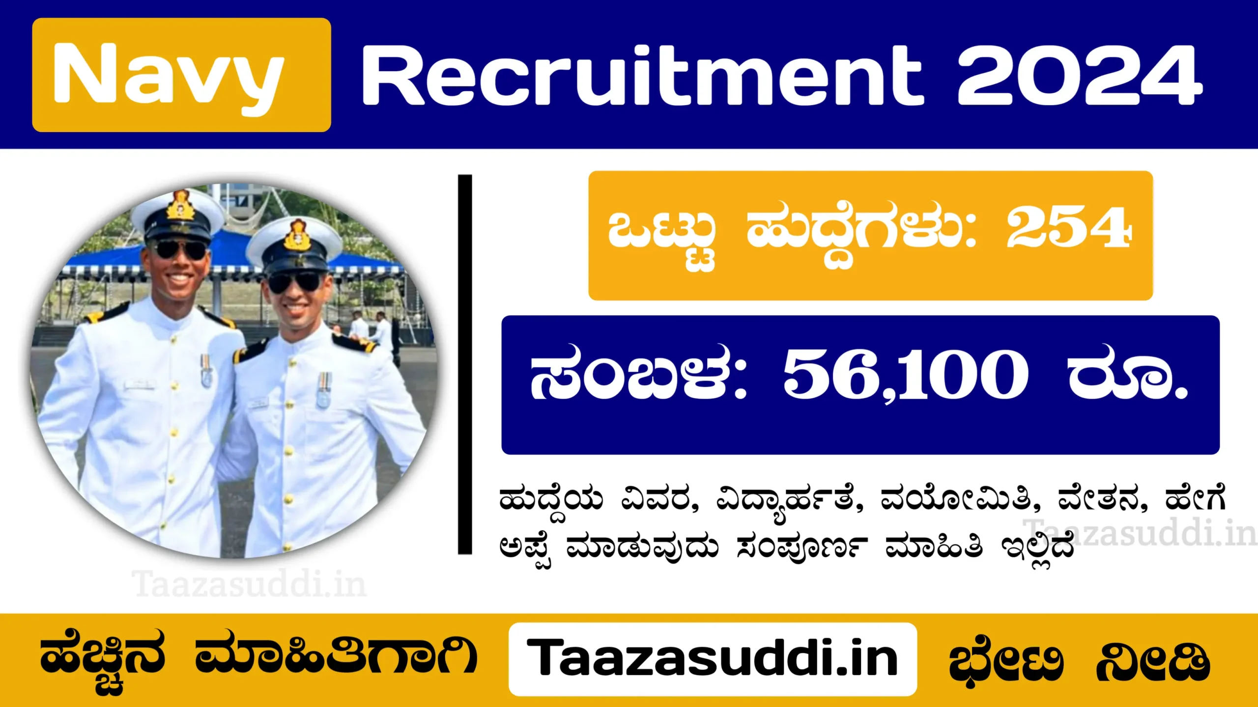 ಭಾರತೀಯ ನೌಕಾಪಡೆ ನೇಮಕಾತಿ 2024 | Indian Navy Recruitment 2024 Apply Online